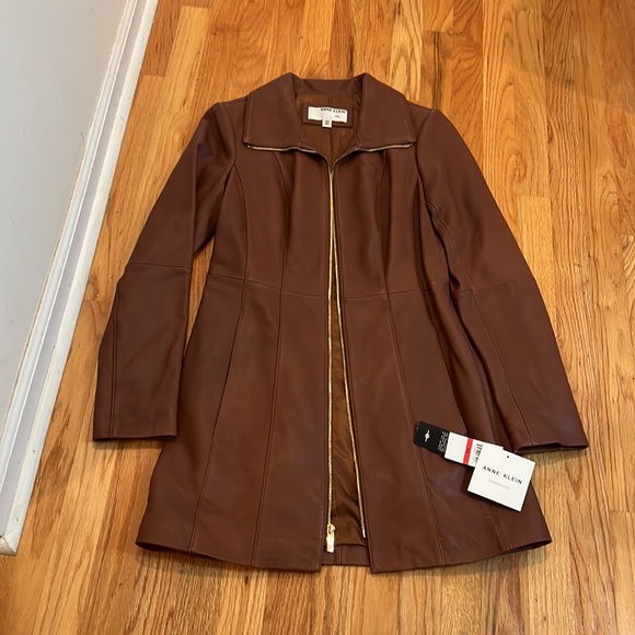 Anne Klein Leather Coat - Picture 8 of 10